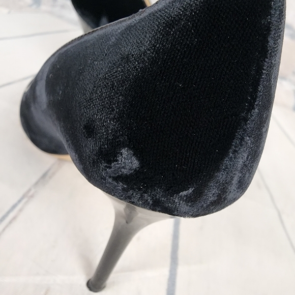 Charlotte Olympia Kitty Cat Embroidered Velvet Pump Black Gold Size 36/6 - Picture 11 of 16